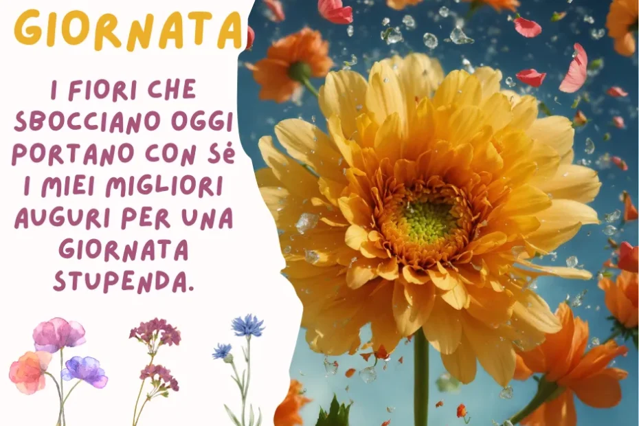 buongiorno nuovissimi felice giornata con i fiori gratis