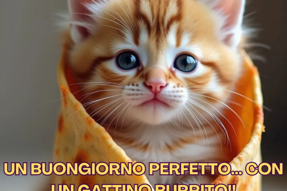 UN BUONGIORNO PERFETTO... CON UN GATTINO BURRITO!! buongiorno nuovissimi bellissimi gratis whatsapp joyful journey (3) buongiorno con gatti